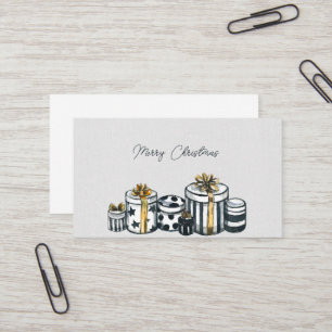 Kerstaxe pretdozen visitekaartje