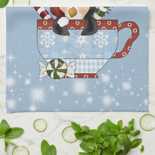 Kerstaxis Penguin Kitchen Theedoek (Gevouwen)