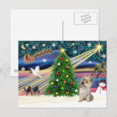 Kerstaxische terrier (Wheaten) Feestdagenkaart (Voorkant / Achterkant)