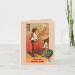  kerstaxkaart voor letterdruk feestdagen kaart