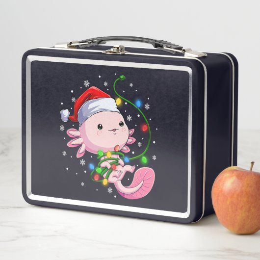 KerstAxolotl Santa Hat Lights (In situ)