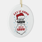 Kerstbaard kerstman, kerstman, gekerfd, laat het g keramisch ornament (Rechts)