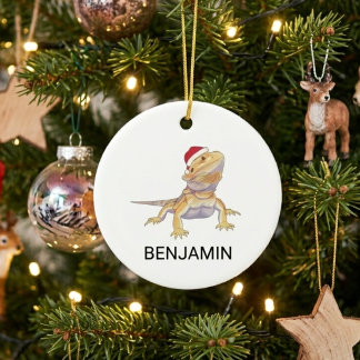 Kerstbaardagaam Kerstmanhoed Keramisch Ornament