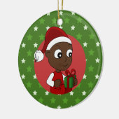 kerstbaby cartoon keramisch ornament (Links)