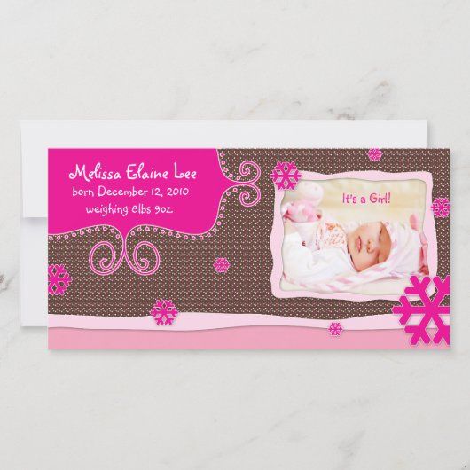 Kerstbaby Fotokaart Aankondiging (Voorkant)