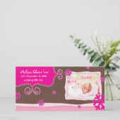 Kerstbaby Fotokaart Aankondiging (Staand voorkant)