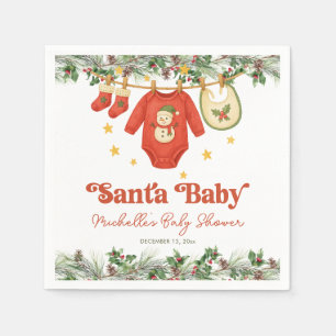 Kerstbaby Kerstmis Waslijn Baby Shower Servet