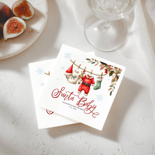 Kerstbaby Kerstmis Winter Baby Shower Servetten