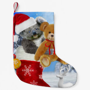 KERSTBABY KOALA MET TEDDYBEER KLEINE KERSTSOK