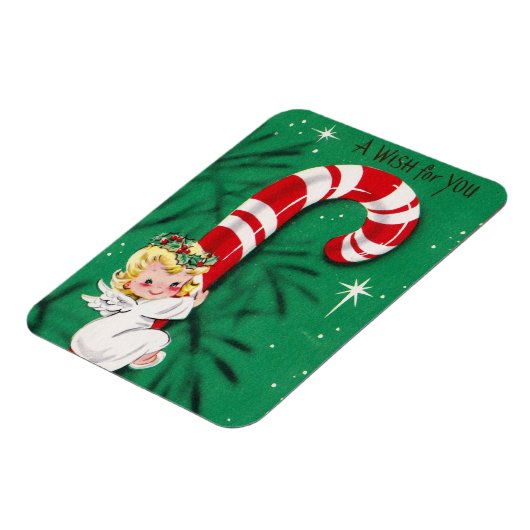  kerstBaby op een snoepriet Magneet (Linkerzijde)