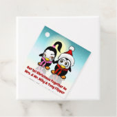 Kerstbaby Pinguïns Bedankjes Labels (In situ)