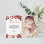 kerstBaby shower Bedankkaart (Staand voorkant)