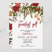 kerstBaby shower, grootst cadeau, mam-to-be Kaart (Voorkant / Achterkant)