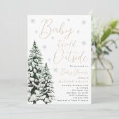 kerstBaby shower Kaart (Staand voorkant)