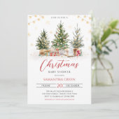 kerstBaby shower Kaart (Staand voorkant)