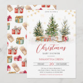 kerstBaby shower Kaart (Voorkant / Achterkant)