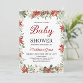 kerstBaby shower Kaart (Staand voorkant)