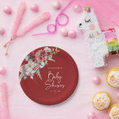 kerstBaby shower Papieren Bordje (Feest)