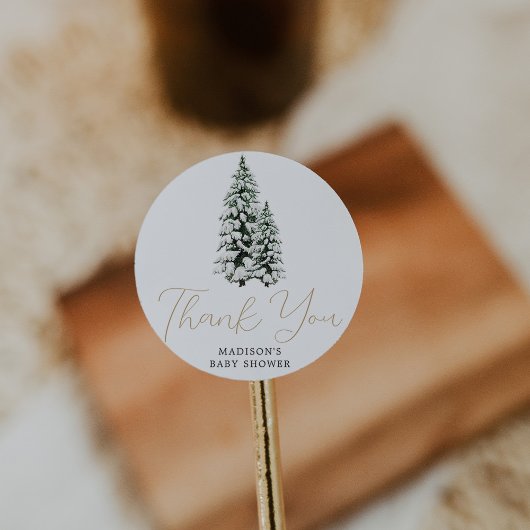 kerstBaby shower Ronde Sticker