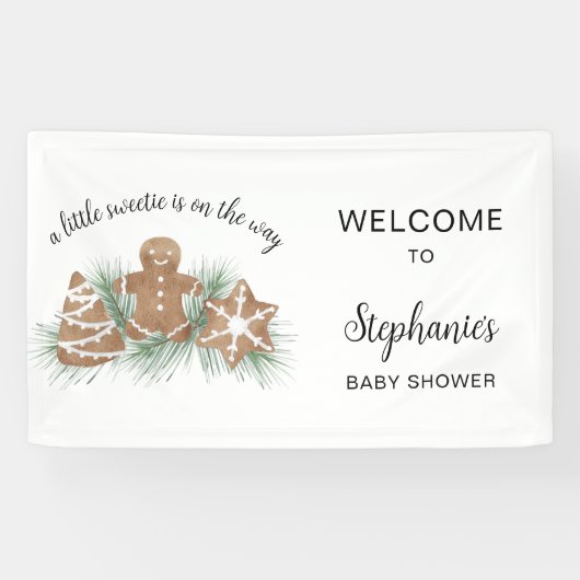 kerstBaby shower Spandoek (Horizontaal)