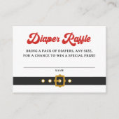 Kerstbaby Vakantie Babyshower Luiers Raffle Instee Informatiekaartje (Voorkant)