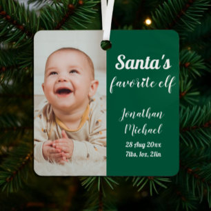 Kerstbaby van Sinterklaas' favoriete elf Metalen Ornament