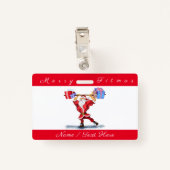 Kerstbadge gepersonaliseerd badge (Achterkant met clip)