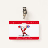 Kerstbadge gepersonaliseerd badge (Voorkant met clip)