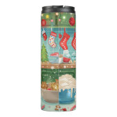 Kerstbakfeest met Cane Corso: Festive Kerstmis Thermosbeker (Achterkant)