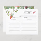 Kerstbakgerei bakrecept kaart (Voorkant / Achterkant)