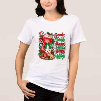 Kerstbakken Goed Eten Warme Harten Tri-Blend Shirt