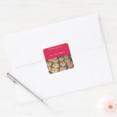 kerstbakken vierkante sticker (Envelop)