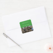kerstbakken vierkante sticker (Envelop)