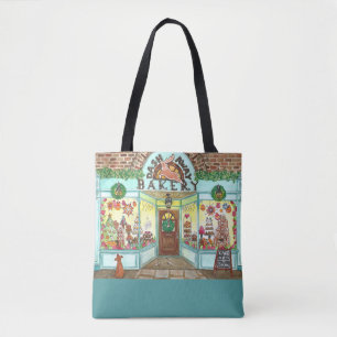kerstbakkerij Waterverf Canvas tas