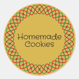 kerstbakkerverpakking ronde sticker