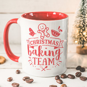 Kerstbakteam Cute Red Holiday Mok