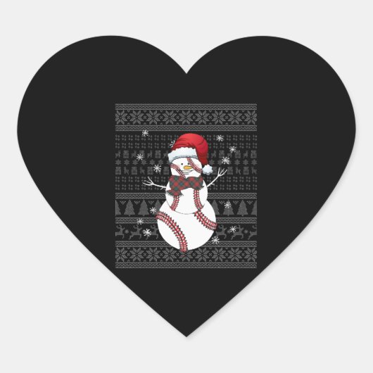 kerstbal 21 hart sticker (Voorkant)
