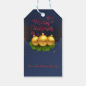 Kerstbal Balls Pine Tree Branliday Cadeaulabel (Voorkant)