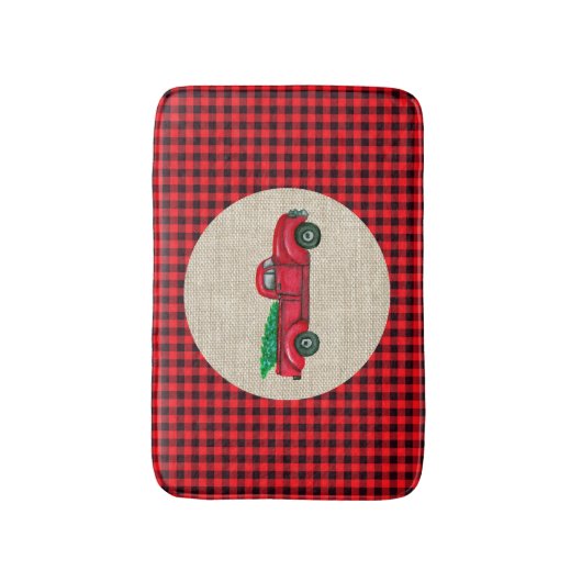  kerstbal bath Mat (Voorkant Verticaal)