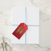 kerstbal cadeaulabel (Met Touw)