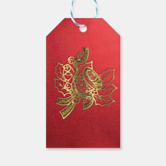 kerstbal cadeaulabel (Voorkant)