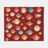 Kerstbal decoraties fleece deken (Voorkant (Horizontaal))