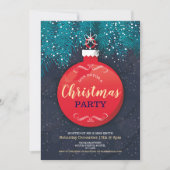 Kerstbal Feestelijke Feestboom Kaart (Voorkant)