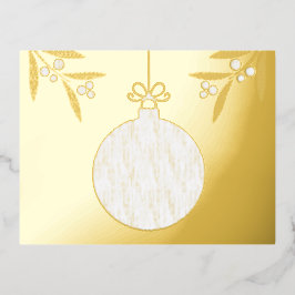 kerstbal folie feestdagen briefkaart