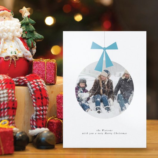 Kerstbal Foto Vakantie Kaart