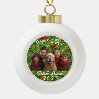 Kerstbal Gepersonaliseerde Familie Foto Keramische Bal Ornament