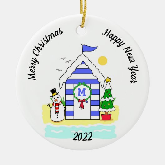 kerstbal Hut Keramisch Ornament (Voorkant)