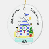 kerstbal Hut Keramisch Ornament (Links)