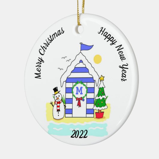 kerstbal Hut Keramisch Ornament (Links)