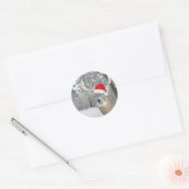 kerstbal in sneeuwvlokken ronde sticker (Envelop)